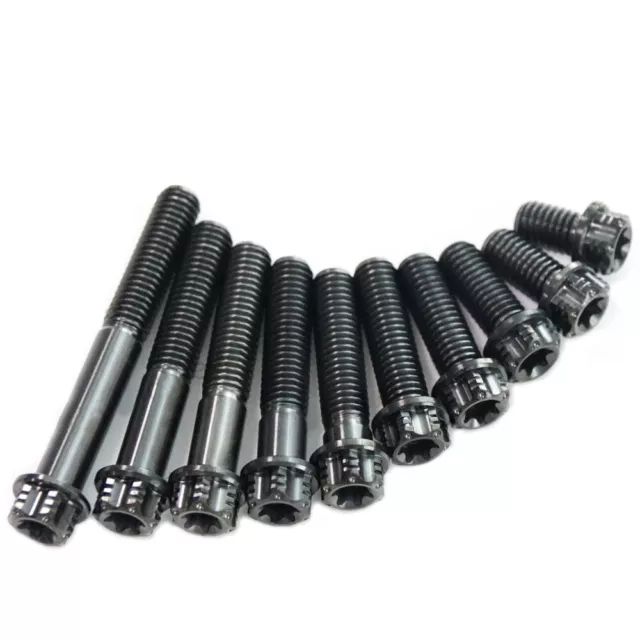 TC4 Titanium Screws M8 M10 Pitch 1.25 /1.5mm Flower head Black Bolts Grd 5