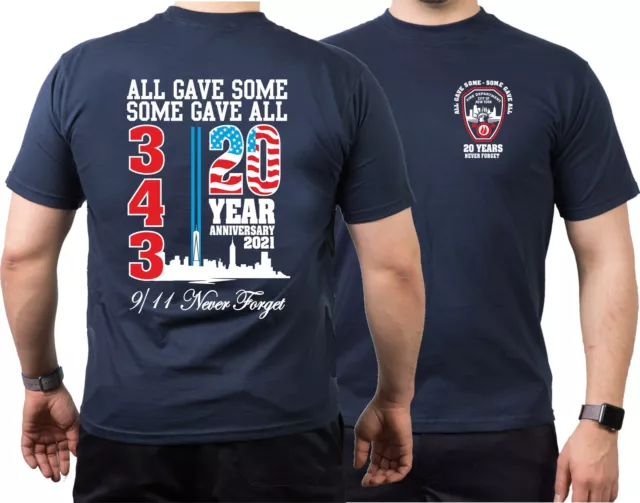 T-shirt navy, 9/11 WTC 20 YEARS - NEVER FORGET