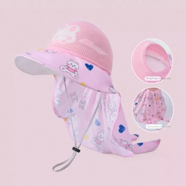 Breathable Children's Sun Hat UV Protection Fisherman Hat Cute Bucket Hat
