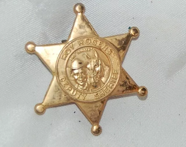 Roy Rogers & Trigger Deputy Sheriff Badge, with Signal Mirror & Whistle Back