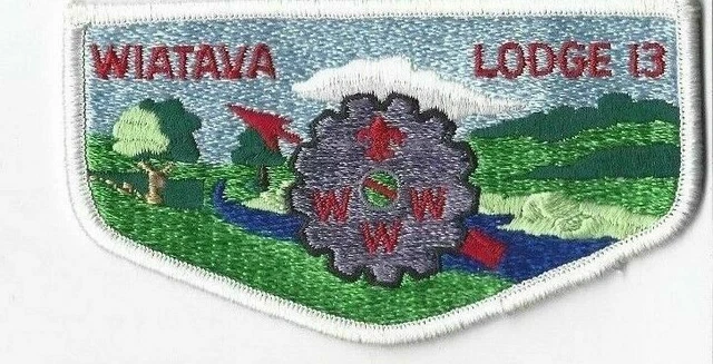 OA Lodge 13 Wiatava Flap White Border Orange County Council (GNY233)