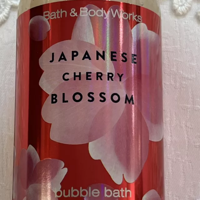 Bath & Body Works baño de burbujas japonesa flor de cerezo manteca de karité leche de arroz 10 oz 2