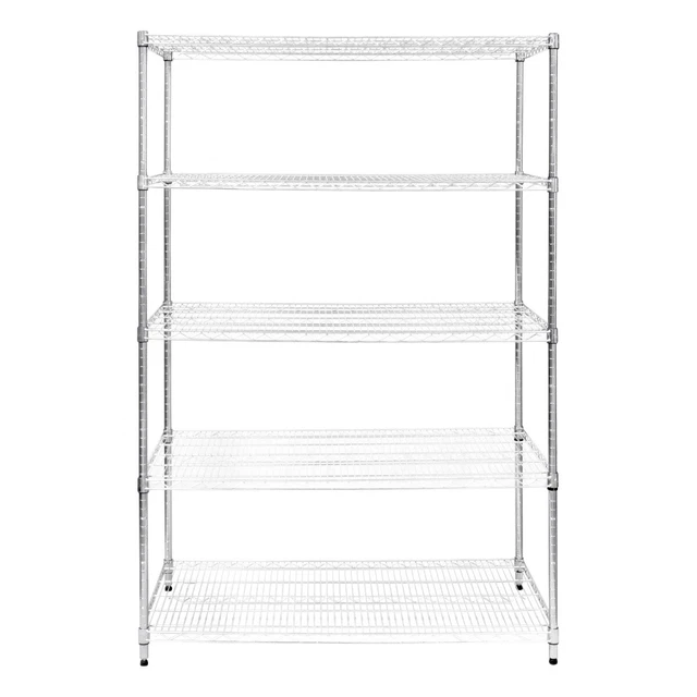 Scaffalatura in filo 5 livelli unità mensola in metallo supporto cucina ufficio garage