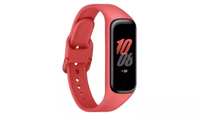 Smartwatch Samsung Galaxy Fit 2 colore rosso scarlatto fitness tracker passi hrm*