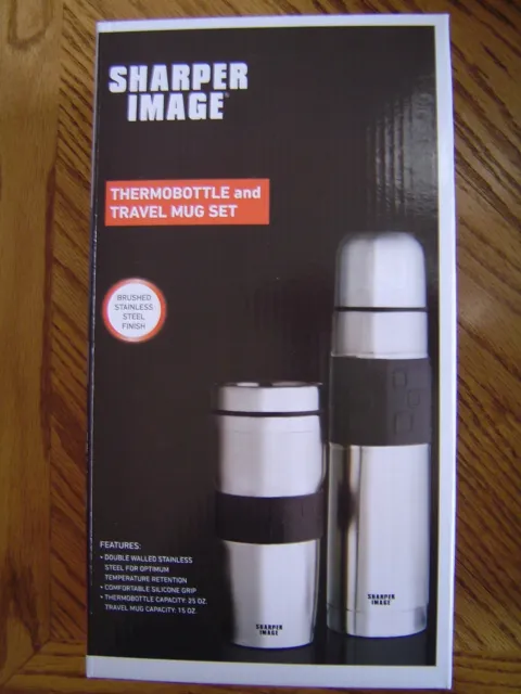 Sharper Image Thermobottle and Travel Mug Set – NEW