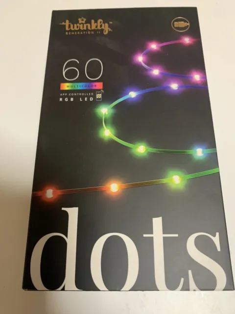 Twinkly DOTS Gen 2 App Controlled 60 LED Smart Christmas 3m String Fairy Lights