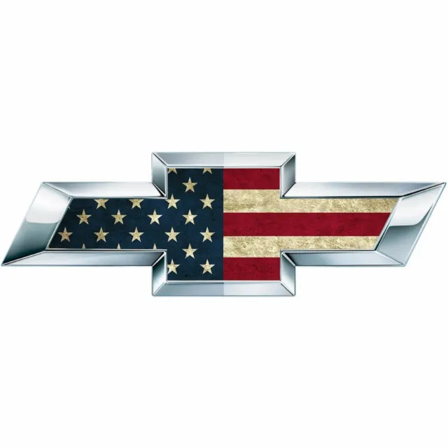 CJ 2 Bandiera americana US Universal Chevy Silverado Bowtie Fogli Emblema...