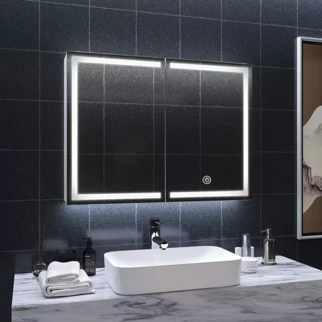 LIGHTED MEDICINE with Mirror Wall Mounted Bathroom LED