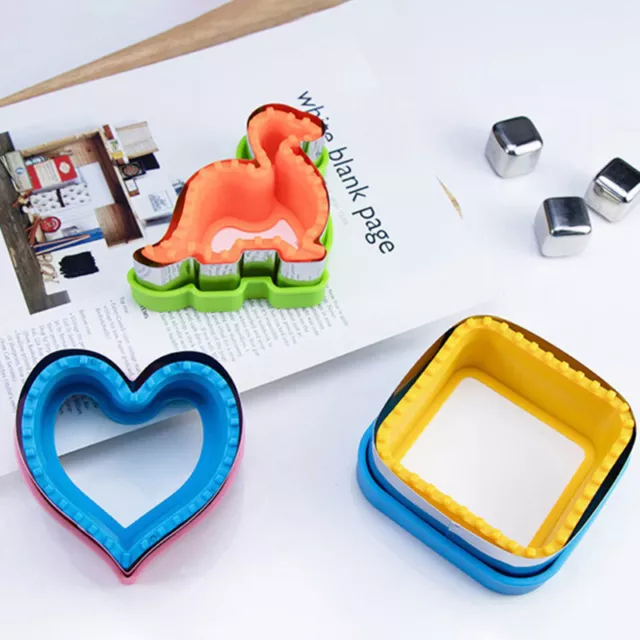 Stainless Steel Sandwich Cutter and Sealer Set for Kids DIY Food Cookie Maker Bh
