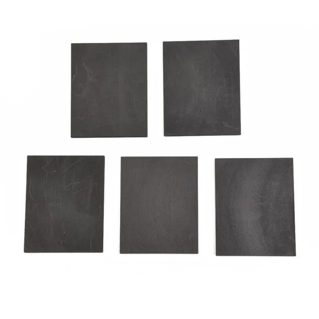5pcs/Kit 99.99% Pure Graphite Electrode Rectangle Plate Sheet Set Practical