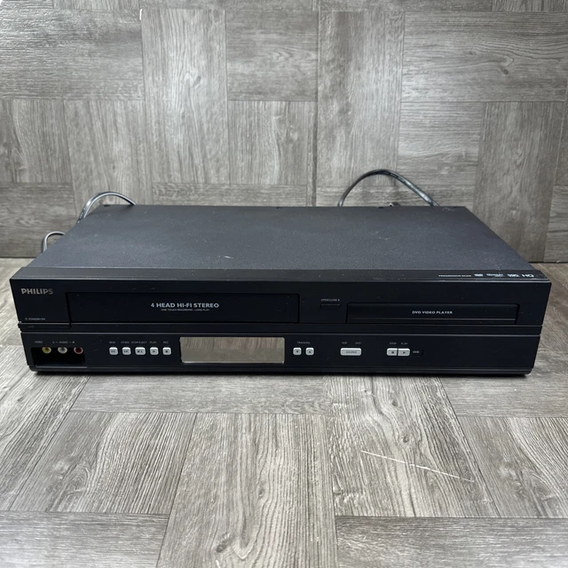 PHILIPS DVD VCR Combo DVP3345VB/F7 VHS Cassette Recorder No Remote