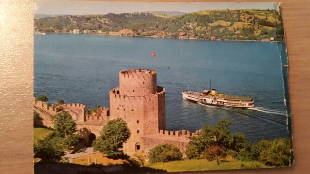 Postcard Istanbul Rumelihisar Bosphorus Turkey Unrun