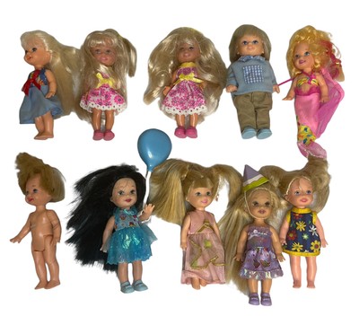 BARBIE LITTLE SISTER Kelly Doll Tommy & Friends Lot of 5 Dolls MATTEL