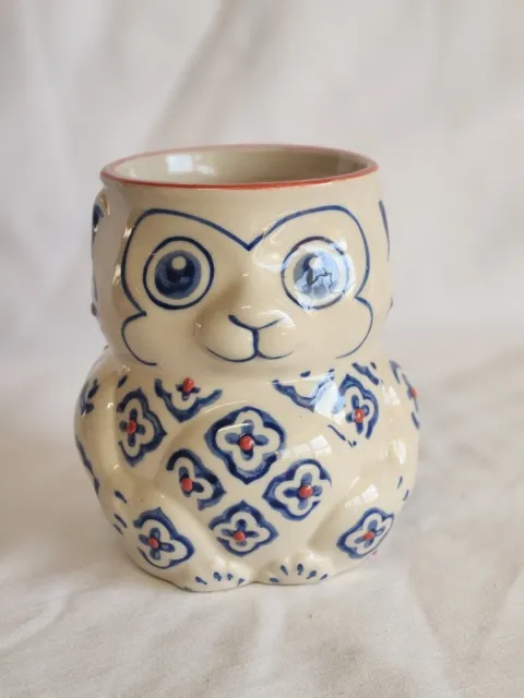 Yokohama Studio Hand Painted Embossed Ceramic Monkey Mug