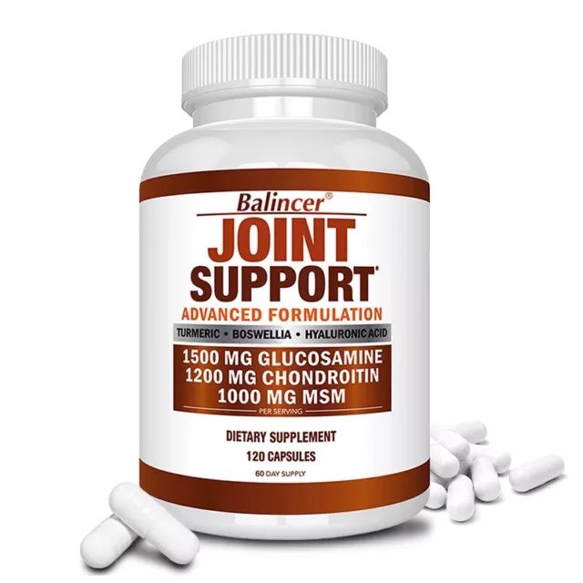 Glucosamine Sulfate Turmeric MSM Triple Strength Joint Support 1500mg