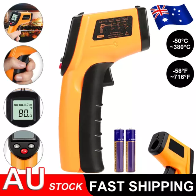 Temperature Gun Non Contact Digital Laser Infrared Thermometer Lcd Ir Temp Meter