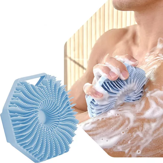 Silicone Shower Brush Portable Shower Massage Cleansing And Exfoliating_wf