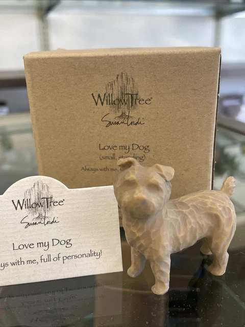Willow Tree "Love My Dog" standing, small Sculpted Hand-Painted Figure Natural Willow Tree "Love My Dog" standing, small Sculpted Hand-Painted Figure Natural