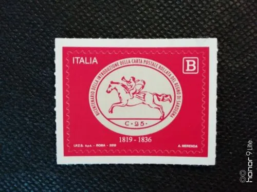 Francobollo Italia Rep. 2019 "Bicentenario 1819/2019 Postale Regno di Sardegna"