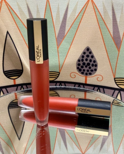 Mancha labial mate L'Oreal Paris Rouge Signature, 424 representan 0,23 oz nuevo lote de 2