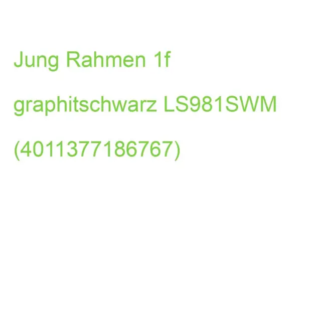 Jung Rahmen 1f graphitschwarz LS981SWM (4011377186767)