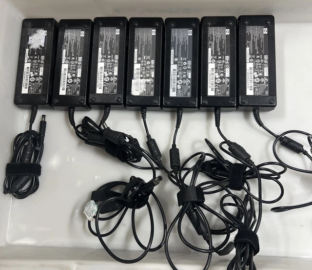 LOT OF 20 Genuine HP 45W Blue Tip Laptop Chargers - 19.5V 2.31A AC Adapters With Power Cords (Tested)