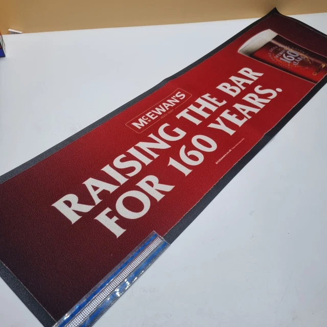 Mcewans 1856 Raising The Bar Beer Mat Runner Runner Home Man Cave Rubber
