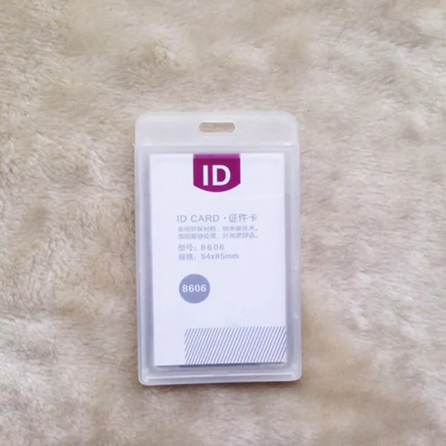 DIY Durable Hard Plastic ID Card Badge Holder Employee Name Tag Waterproof