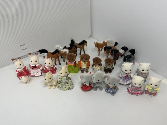 Sylvanian Families Calico Critters RARE and RETIRED 24 Figure LOT