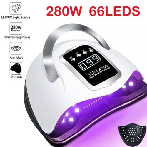 LED UV 280W Nagel Lampe Gel Lichthärtungsgerät Sensor Nageltrockner mit 4 Timer