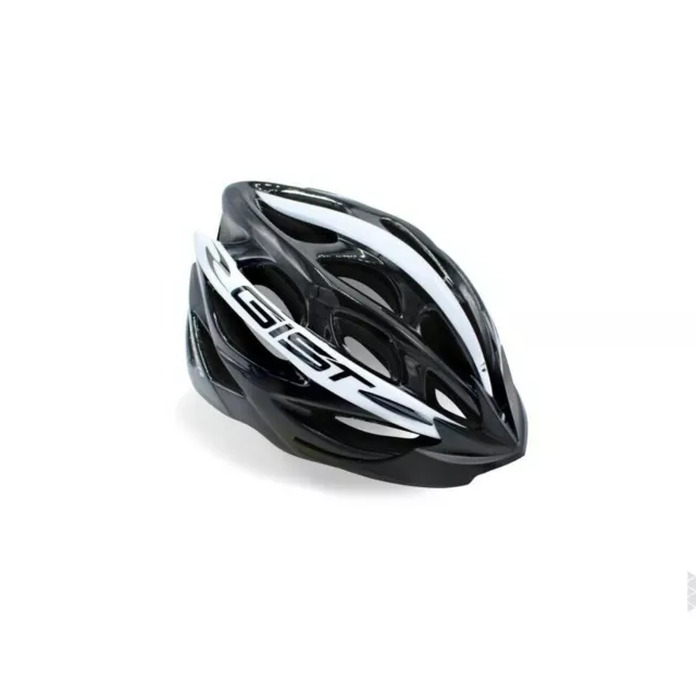 Casco Bici Ciclismo Gist Faster Nero Bianco Con Rete Anti Insetti