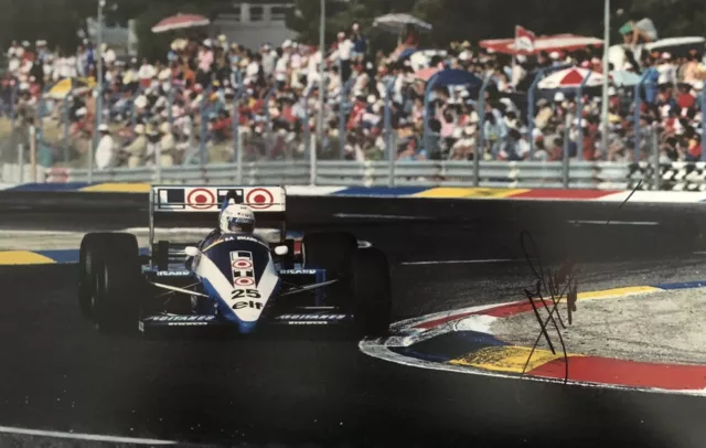 Rene Arnoux Signed 12x8 Photo Ligier Loto F1 Autograph Formula 1