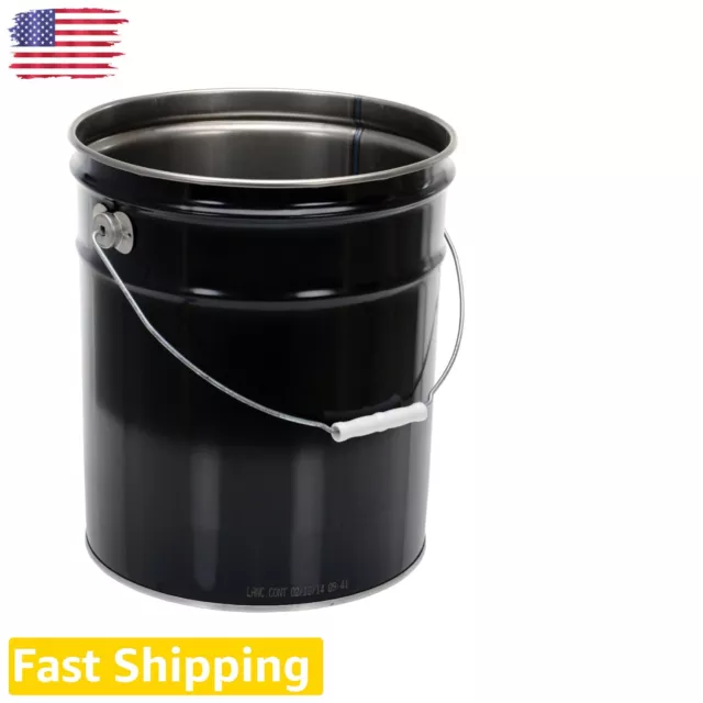 5 Gallon Steel Pail with Handle: Durable Construction, Rust Resistant