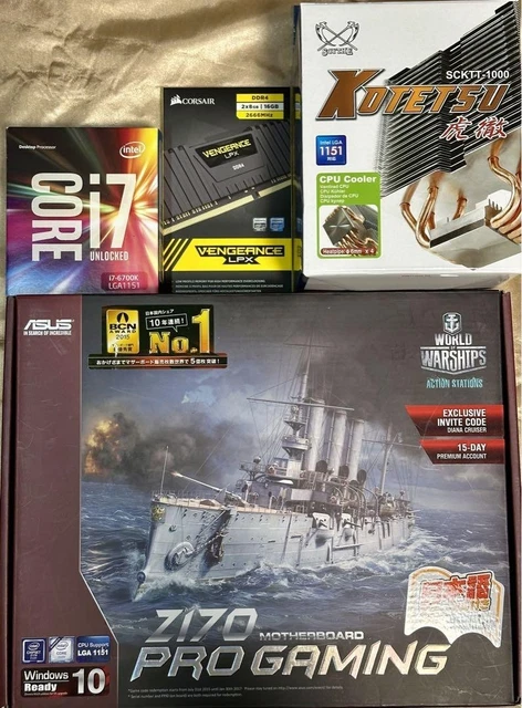 ASUS Z170 PRO Gaming Motherboard i7-6700K 16GB DDR4 RAM Used