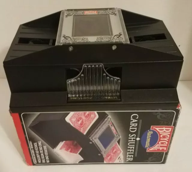Bicycle Automatic Card Shuffler Two Decks 9V Battery Operated Tested
