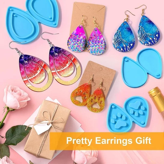 113Pcs Resin Earring Mold Teardrop Silicone Mold for Epoxy DIY Jewelry Mold 3