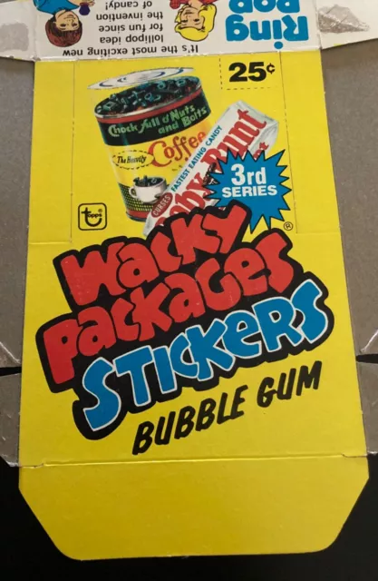 1980 Topps Wacky Packages 3rd Series Trading Card Box Flat with Wrappers