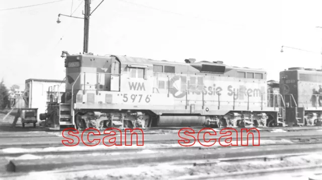2Aa952 Neg/Rp 1979 Western Maryland Chessie Railroad Loco #5976 Cumberland Md