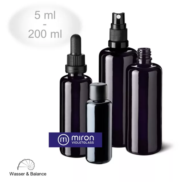 Miron Cristal Violeta Botellas 5 - 200 ML - Div. Cierres - Viosol Bio