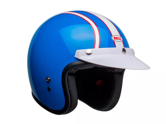 Bell Jet Helmet Blu / White Custom 500 Six Day Steve Mcqueen