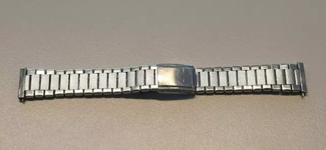 Vintage GAY FRERES 1960 expandable stretch watch strap stainless steel folded