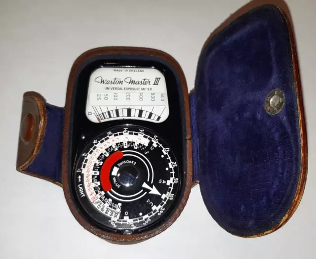 VINTAGE Weston Master III Universal Exposure Meter Model S141.3 Sangamo England