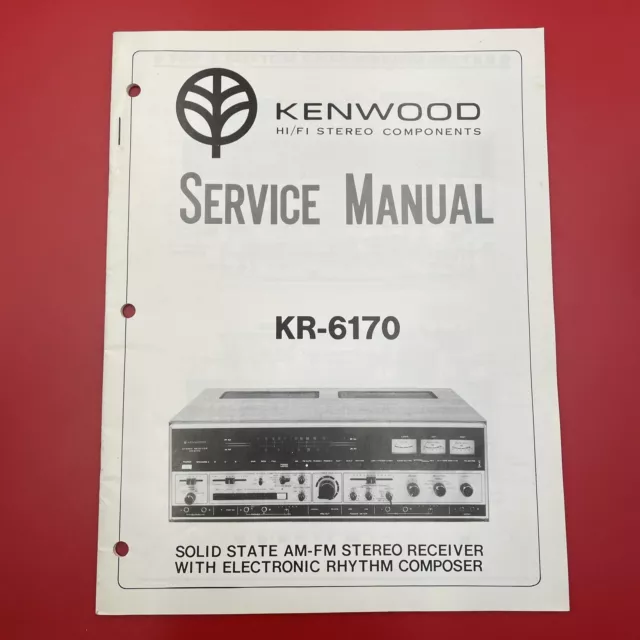 Kenwood KR-6170 AM FM Receiver Service Manual Vintage Original 1971