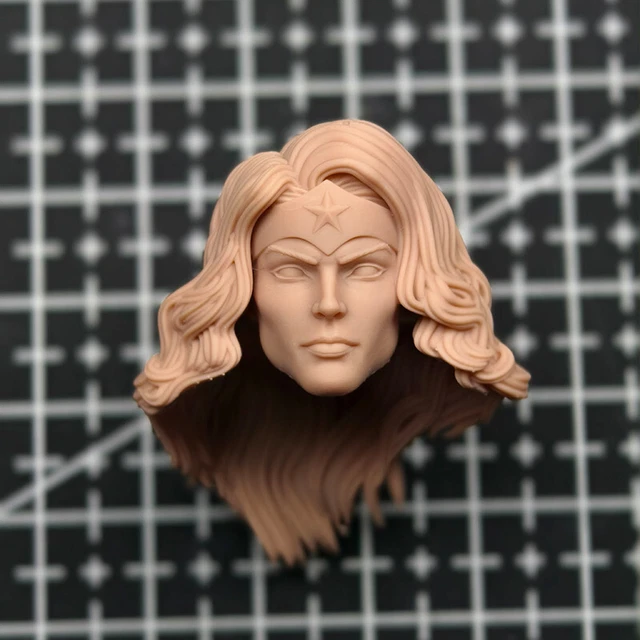 BLANK 1/18 SCALE The Retro Wonder Woman Head Sculpt Unpainted Fit 3.75