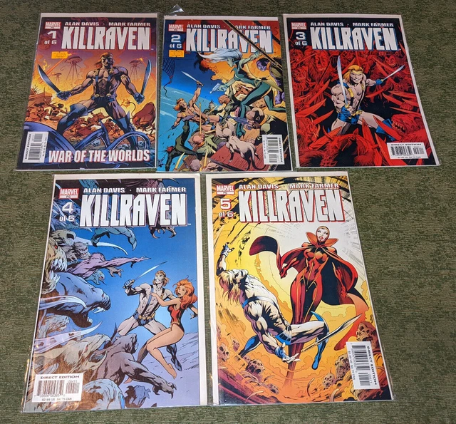 KILLRAVEN LOT OF 5 - #1 #2 #3 #4 #5 & MARVEL KNIGHTS ONE-SHOT Set Bundle