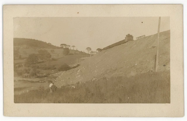 RPPC Railroad Train Caboose Embankment CIRCLEVILLE NY? 1910 Real Photo Postcard