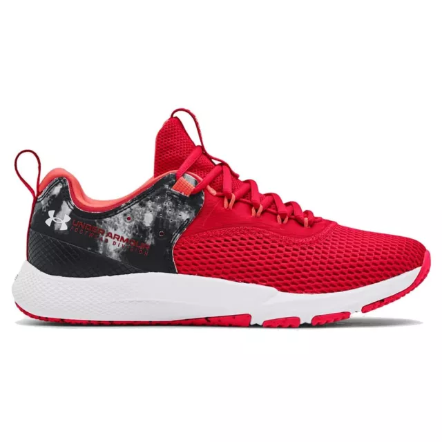 Under Armour Mens Charged Focus Print Running Shoes - Red - UK 8 UK Red