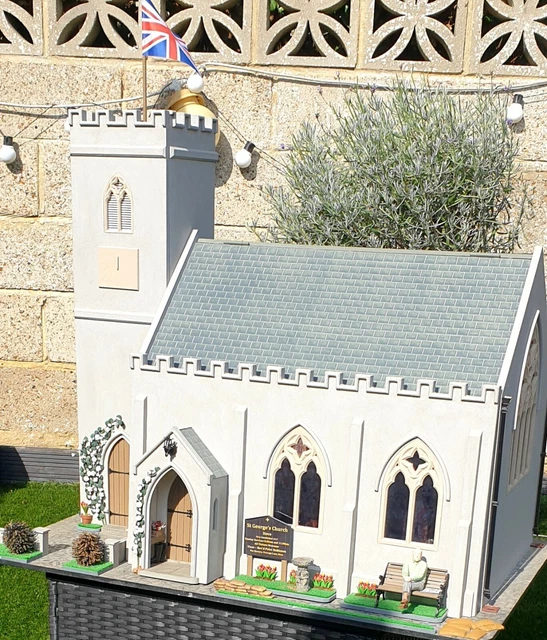 Dollhouse Church Psalms Board - 1:12 Scale Wooden Miniature Accessory, Handmade UK