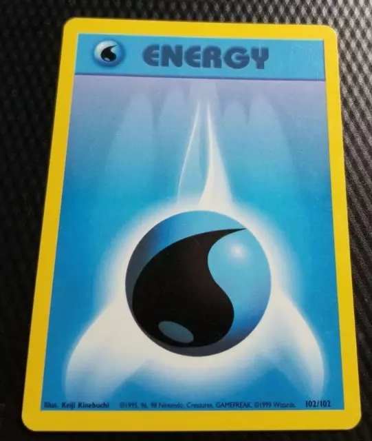 1999 WOTC Wizards Pokemon Base Set WATER ENERGY LOT OF 9 SHADOWLESS CARDS #102