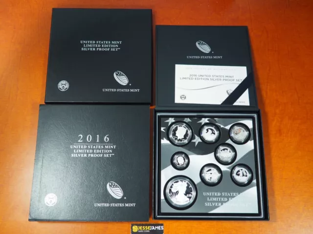 2016 W Proof Silver Eagle Limited Edition Proof Set 16Rc In Ogp